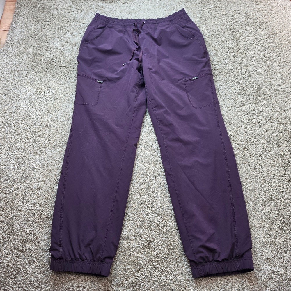 Eddie‎ Bauer Fleece Lined Hiking Pants Women Size 14 Purple Outdoor Casual Warm